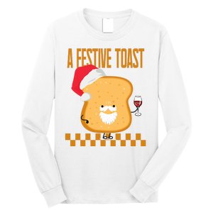 A Festive Toast Funny Christmas Long Sleeve Shirt