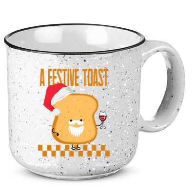 A Festive Toast Funny Christmas 15oz Campfire Ceramic Mug