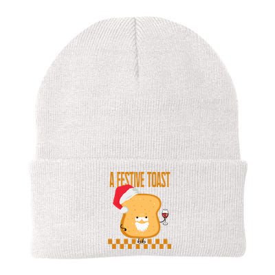 A Festive Toast Funny Christmas Knit Cap Winter Beanie