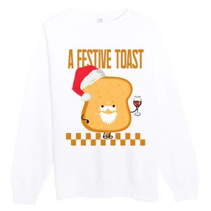 A Festive Toast Funny Christmas Premium Crewneck Sweatshirt