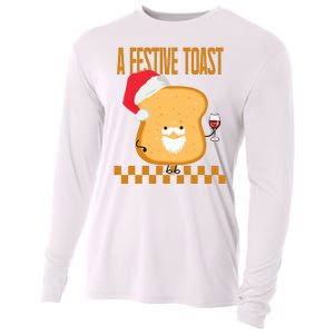 A Festive Toast Funny Christmas Cooling Performance Long Sleeve Crew