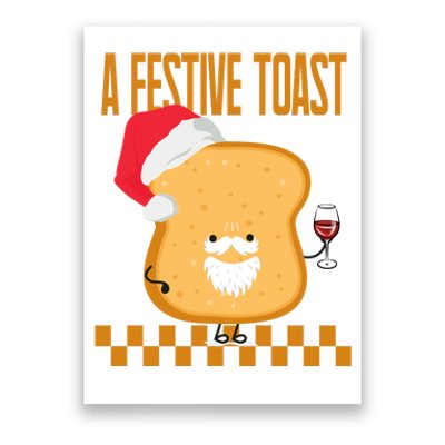 A Festive Toast Funny Christmas Poster