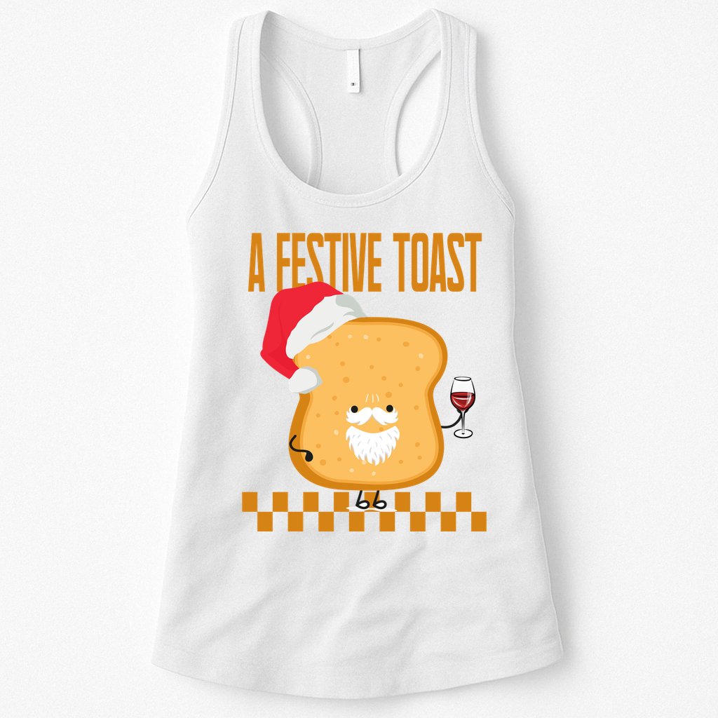 A Festive Toast Funny Christmas Womens Tank Top