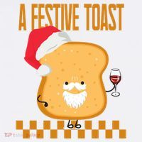 A Festive Toast Funny Christmas Baby Bodysuit