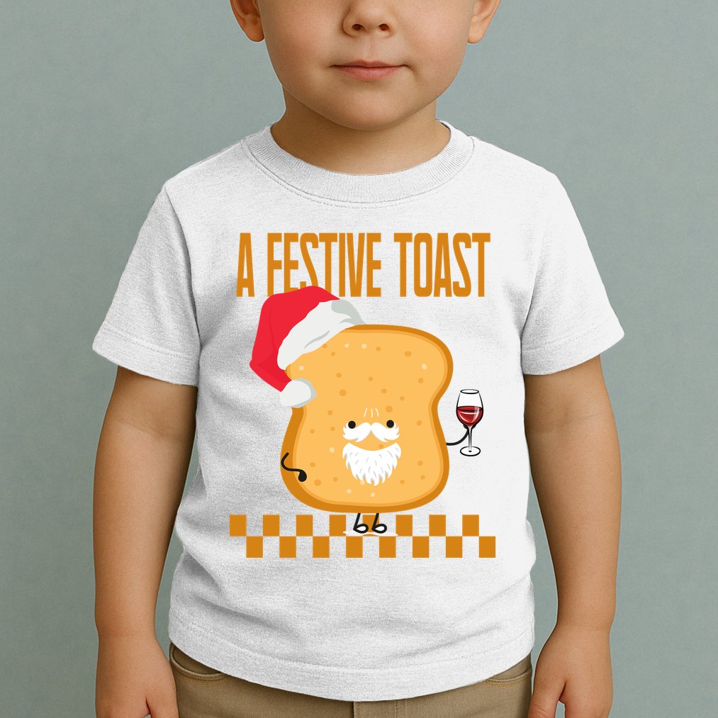 A Festive Toast Funny Christmas Toddler T-Shirt