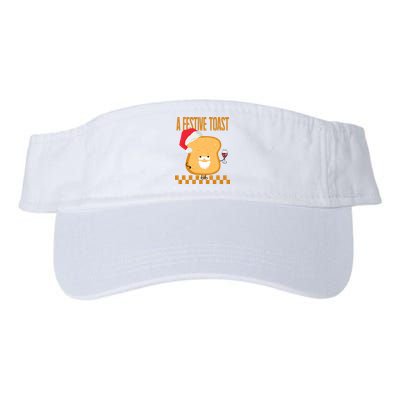 A Festive Toast Funny Christmas Valucap Bio-Washed Visor