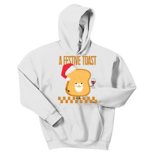 A Festive Toast Funny Christmas Kids Hoodie