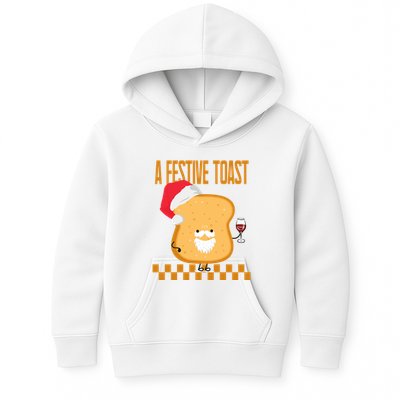 A Festive Toast Funny Christmas Kids Hoodie