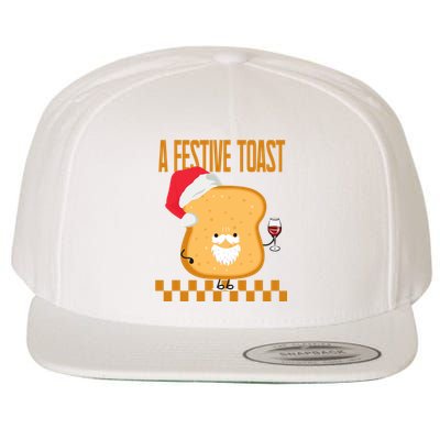 A Festive Toast Funny Christmas Wool Snapback Cap