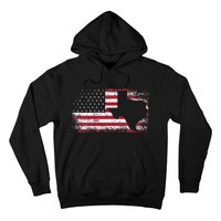 American Flag Texas 4th Of July Vintage Gift Women Retro Hoodie