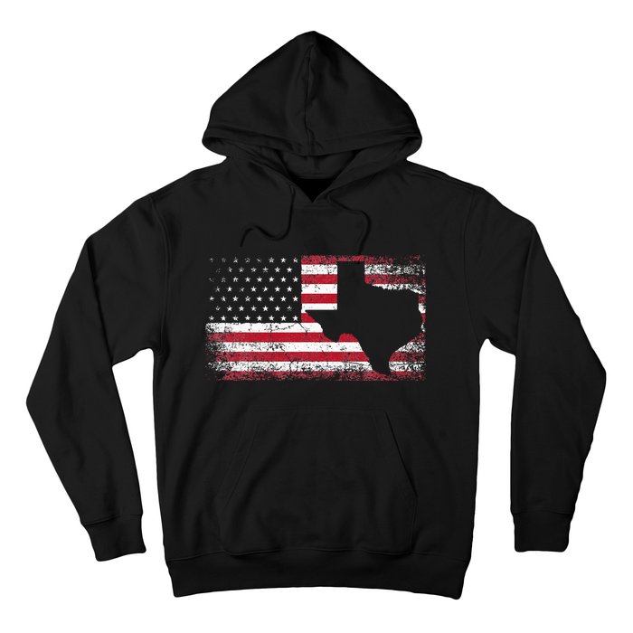 American Flag Texas 4th Of July Vintage Gift Women Retro Hoodie