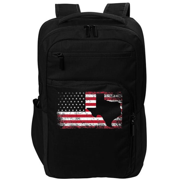 American Flag Texas 4th Of July Vintage Gift Women Retro Impact Tech Backpack