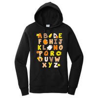 Alphabet Funny Turkey Thanksgiving Costume Preschool Teacher Women's Pullover Hoodie