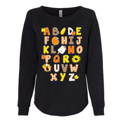 Alphabet Funny Turkey Thanksgiving Costume Preschool Teacher Womens California Wash Sweatshirt