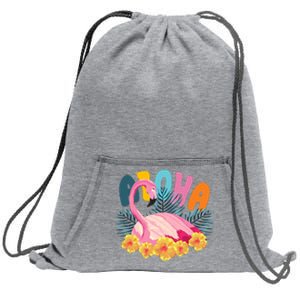 Aloha Flamingo Tropical Sweatshirt Cinch Pack Bag