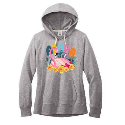 Aloha Flamingo Tropical Women's Fleece Hoodie
