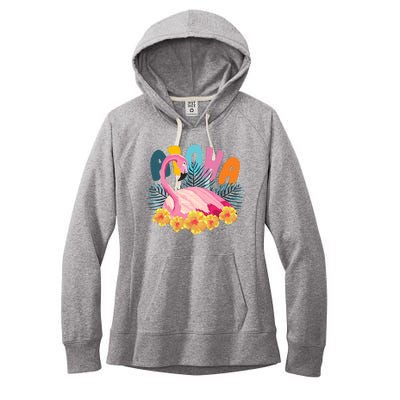 Aloha Flamingo Tropical Women's Fleece Hoodie