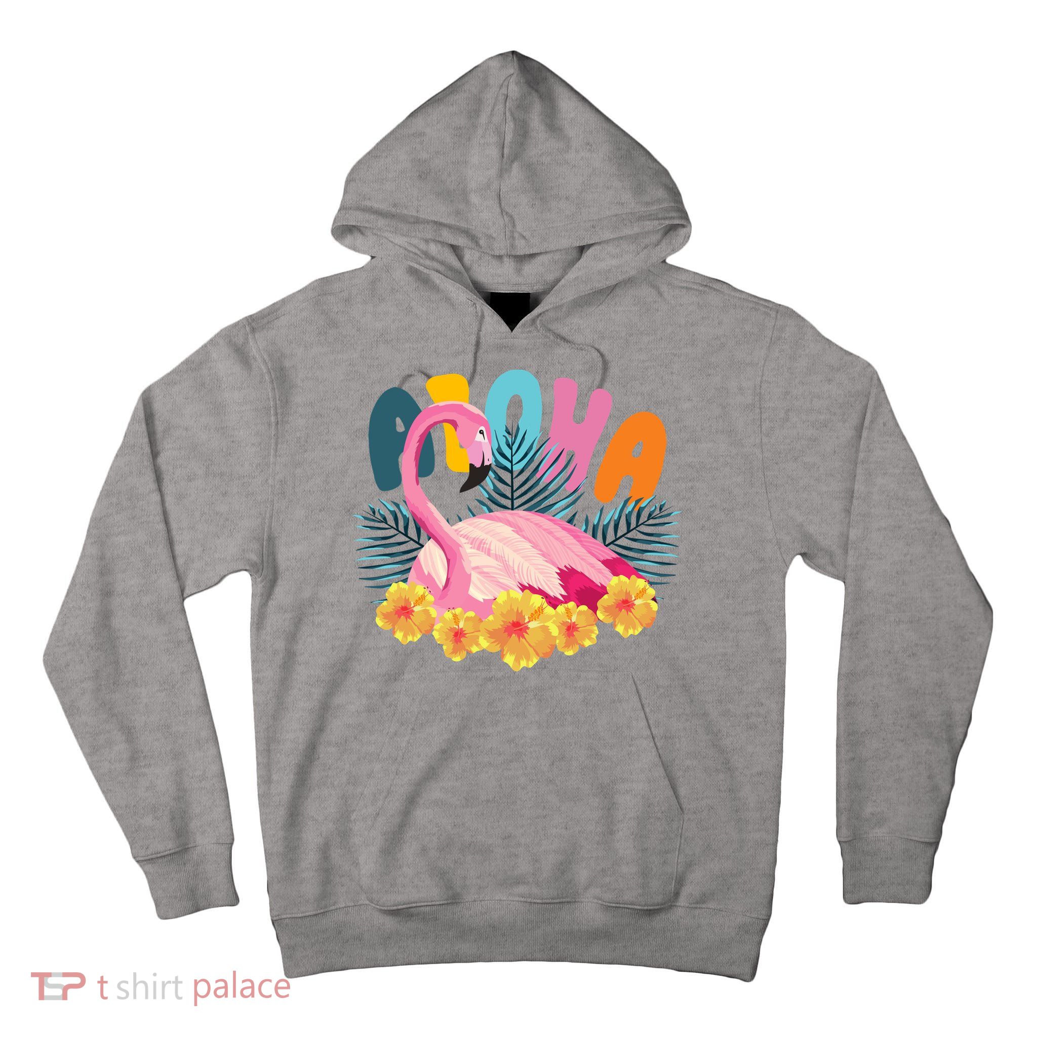 Aloha Flamingo Tropical Tall Hoodie