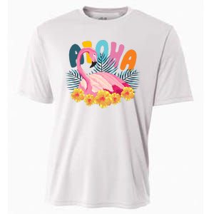 Aloha Flamingo Tropical Cooling Performance Crew T-Shirt