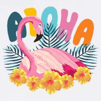 Aloha Flamingo Tropical Adult Drive Performance Visor