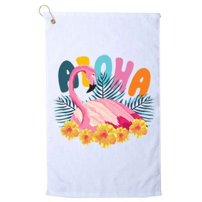 Aloha Flamingo Tropical Platinum Collection Golf Towel