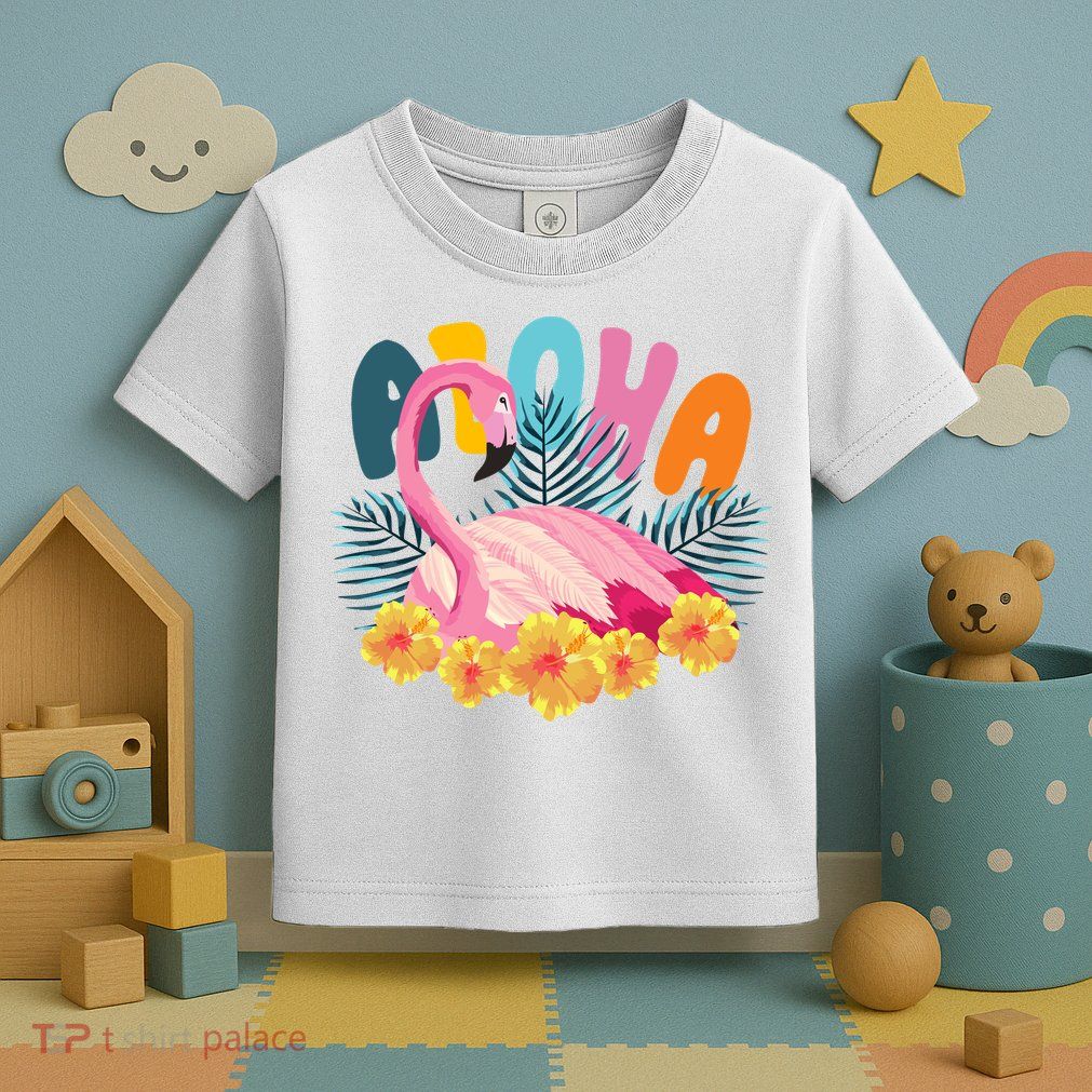 Aloha Flamingo Tropical Toddler T-Shirt
