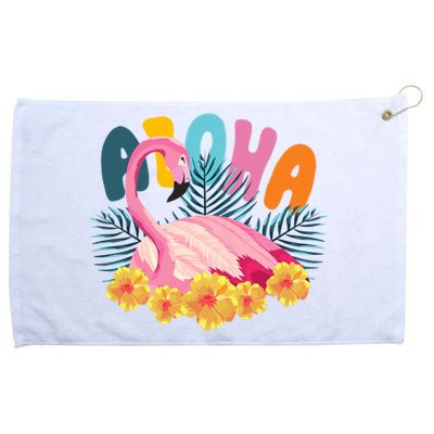 Aloha Flamingo Tropical Grommeted Golf Towel