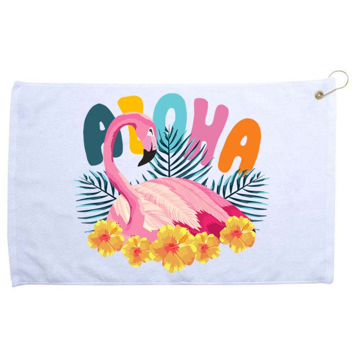 Aloha Flamingo Tropical Grommeted Golf Towel