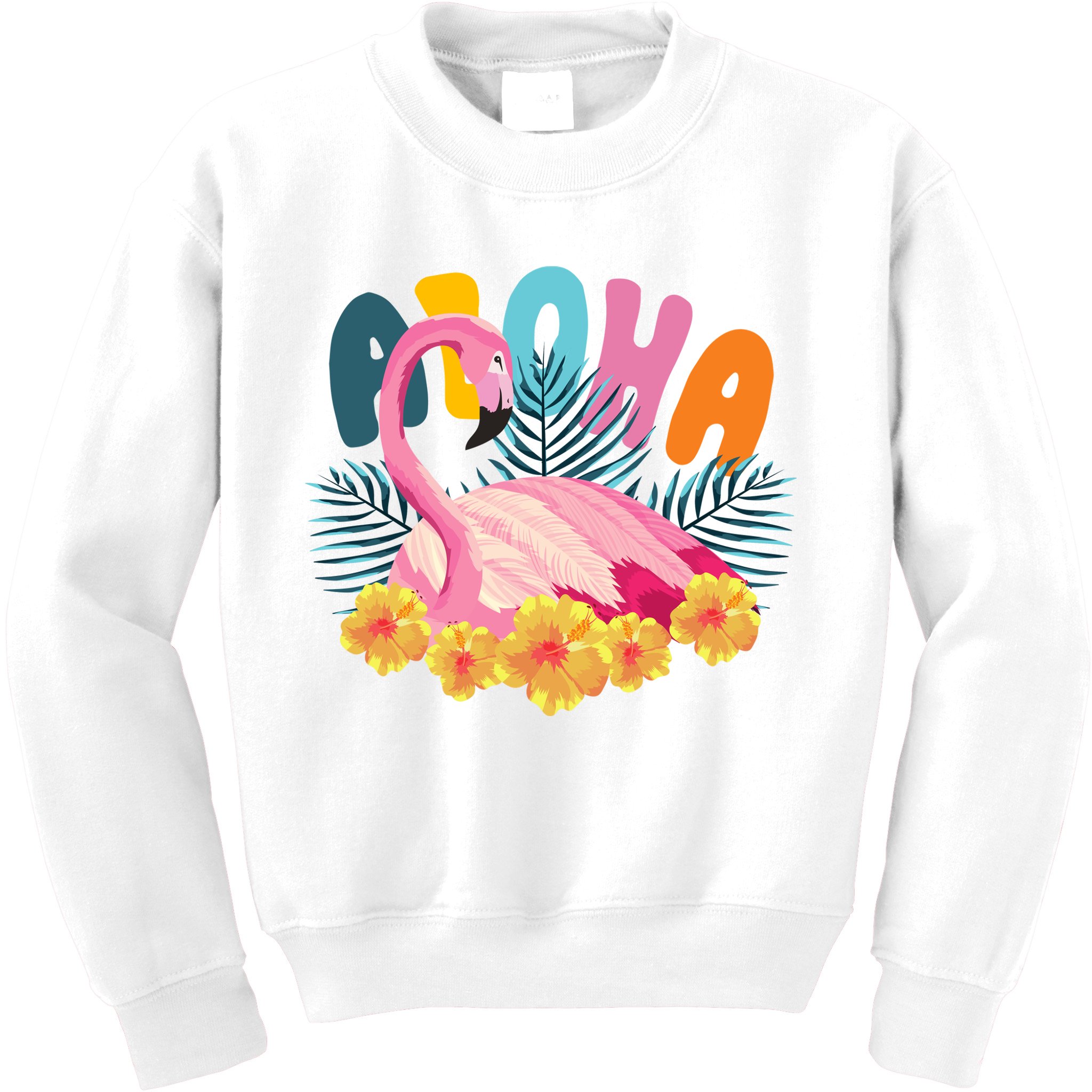 Aloha Flamingo Tropical Kids Sweatshirt