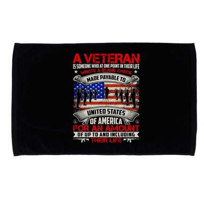 American Flag Thank You Veterans Proud Veteran Microfiber Hand Towel