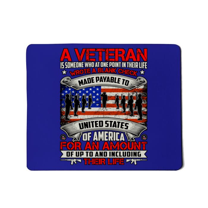 American Flag Thank You Veterans Proud Veteran Mousepad