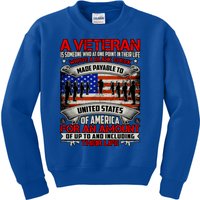 American Flag Thank You Veterans Proud Veteran Kids Sweatshirt