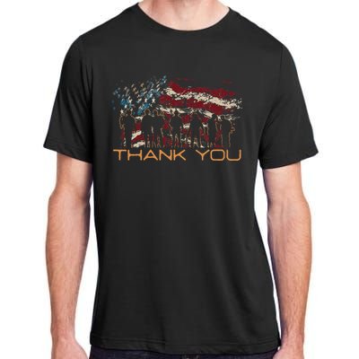 American Flag Thank You Veterans Patriotic Us Adult ChromaSoft Performance T-Shirt