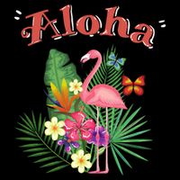 Aloha Flamingo Tropical City Backpack