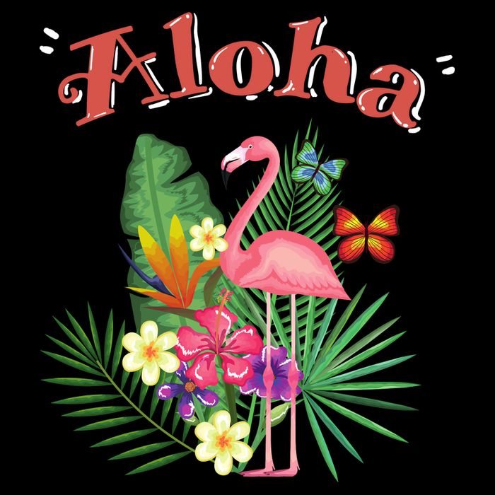 Aloha Flamingo Tropical City Backpack