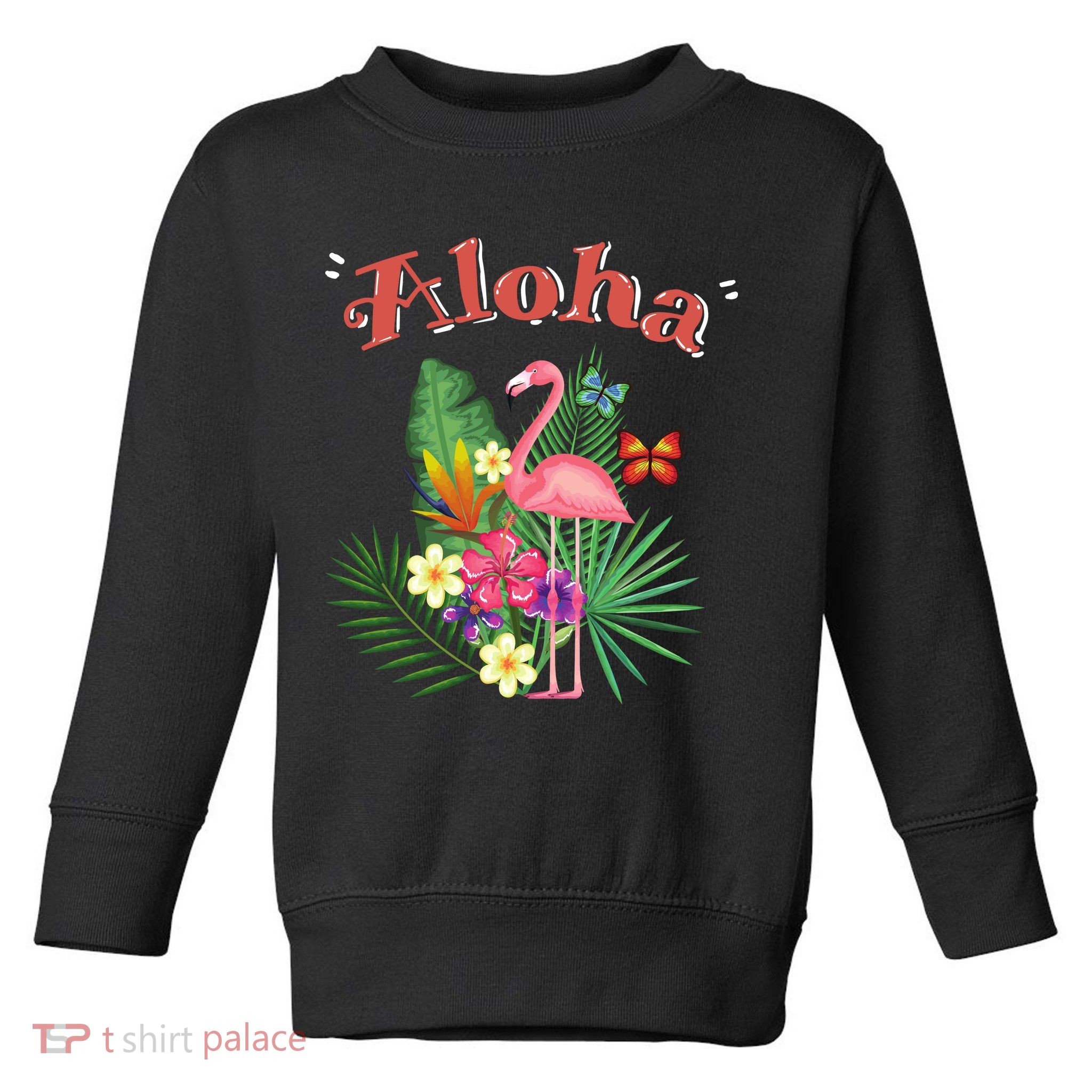Aloha Flamingo Tropical Toddler Sweatshirt
