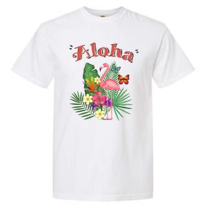 Aloha Flamingo Tropical Garment-Dyed Heavyweight T-Shirt