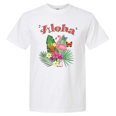 Aloha Flamingo Tropical Garment-Dyed Heavyweight T-Shirt