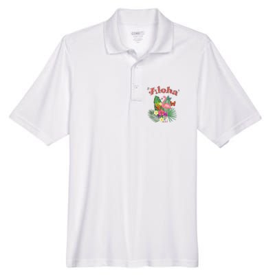 Aloha Flamingo Tropical Men's Origin Performance Pique Polo