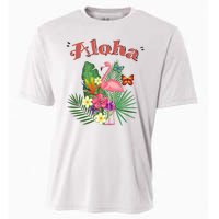 Aloha Flamingo Tropical Cooling Performance Crew T-Shirt