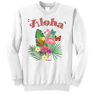 Aloha Flamingo Tropical Sweatshirt