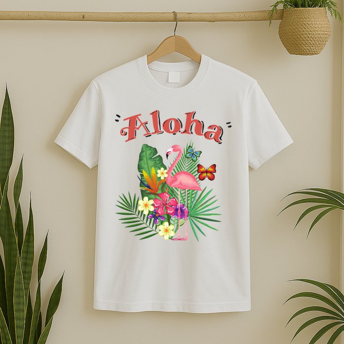Aloha Flamingo Tropical T-Shirt
