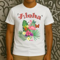 Aloha Flamingo Tropical T-Shirt