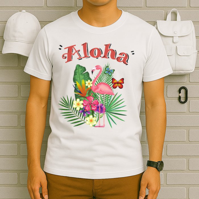 Aloha Flamingo Tropical T-Shirt
