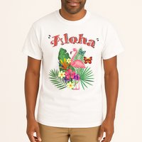 Aloha Flamingo Tropical Tall T-Shirt