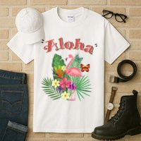 Aloha Flamingo Tropical Tall T-Shirt