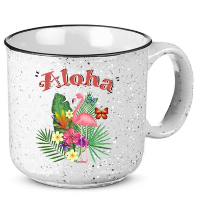 Aloha Flamingo Tropical 15oz Campfire Ceramic Mug
