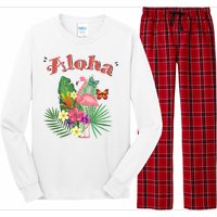 Aloha Flamingo Tropical Long Sleeve Pajama Set