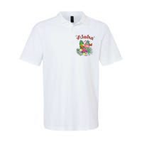 Aloha Flamingo Tropical Softstyle Adult Sport Polo