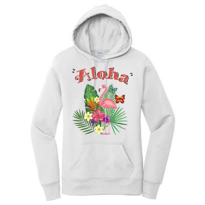 Aloha Flamingo Tropical Women's Pullover Hoodie
